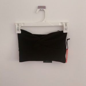 BLACK TWIST TUBE TOP